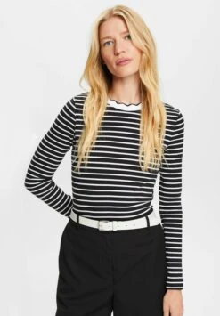 ESPRIT Muschelkante Am Ausschnitt - Longsleeve - Black
