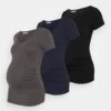 3 Pack - T-Shirt Print - Black /Dark Grey/Dark Blue -Selecteer Dameswinkels 29679c257fe941b2b6b2b1cdb4e7f000