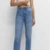 PULL & BEAR High Waist - Straight Leg Jeans - Stone Blue Denim -Selecteer Dameswinkels 31fe3d828e2949cbb691338c078467ec