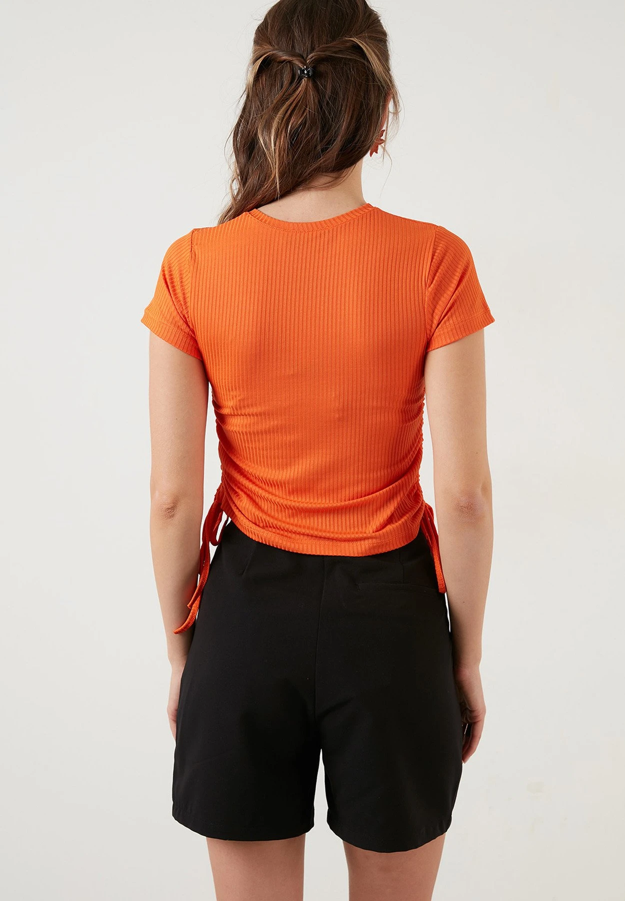LELA Slim Fit - Blouse - Orange Color 5 LELA Slim Fit - Blouse - Orange Color - Afbeelding 3