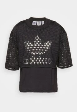 Adidas Originals Big Logo Tee 2 In 1 - T-Shirt Print - Black -Selecteer Dameswinkels 3552fb7270da4b8db73dd0e3ab69b529