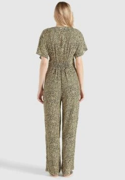 Khujo Borgia - Jumpsuit - Schwarz-Gelb Geblümt -Selecteer Dameswinkels 39bbe9fead3947409800ae753c861068