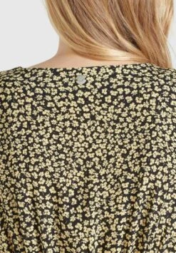 Khujo Borgia - Jumpsuit - Schwarz-Gelb Geblümt -Selecteer Dameswinkels 419c911290c4426e916bb1cf7469470c