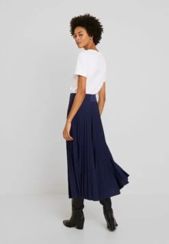 Anna Field Plisse A-Line Midi Skirt - A-Lijn Rok - Maritime Blue -Selecteer Dameswinkels 5e377213776043ae87e0befe2a75e8ca