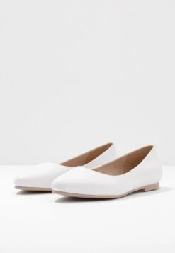 Anna Field Leather - Ballerina'S - White -Selecteer Dameswinkels 5fa0643b433d408caa3b4cbb92838547