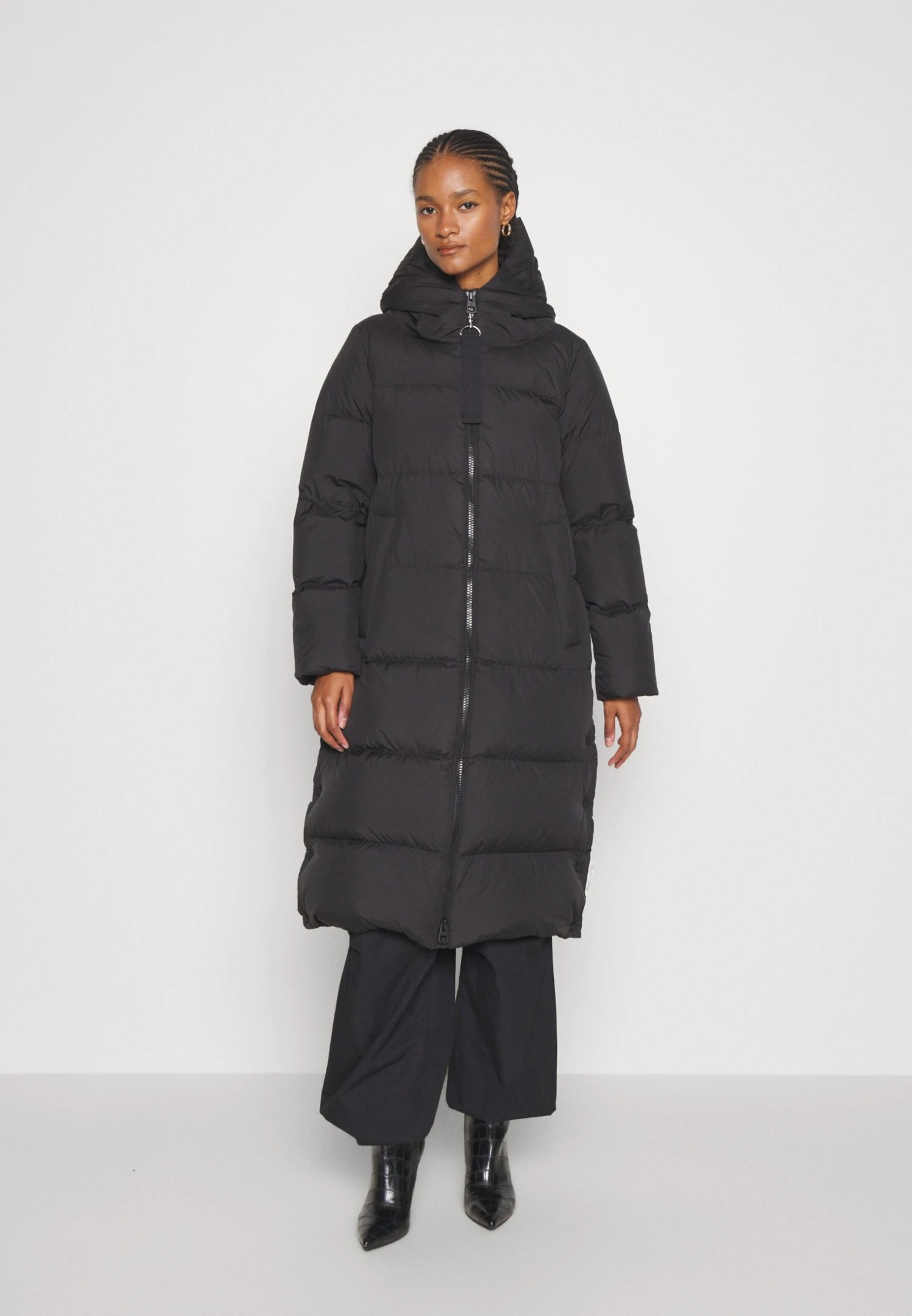 Marc O'Polo Coat Filled Fixed Hood Welt Pockets Side Slits With Press Buttons - Donsjas - Black 6 Marc O'Polo Coat Filled Fixed Hood Welt Pockets Side Slits With Press Buttons - Donsjas - Black - Afbeelding 4