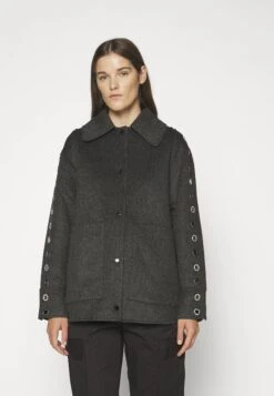 Sandro Oversize Double Face Coat With Eyelet - Halflange Jas - Gris Foncé 11 Sandro Oversize Double Face Coat With Eyelet - Halflange Jas - Gris Foncé -Selecteer Dameswinkels 70081d47288d4c67b74fa81512952017