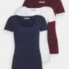 Anna Field 3 Pack - T-Shirt Basic - Dark Red/Dark Blue/White 1 Anna Field 3 Pack - T-Shirt Basic - Dark Red/Dark Blue/White -Selecteer Dameswinkels 79b914b97e764c60be392bd7e01017d1