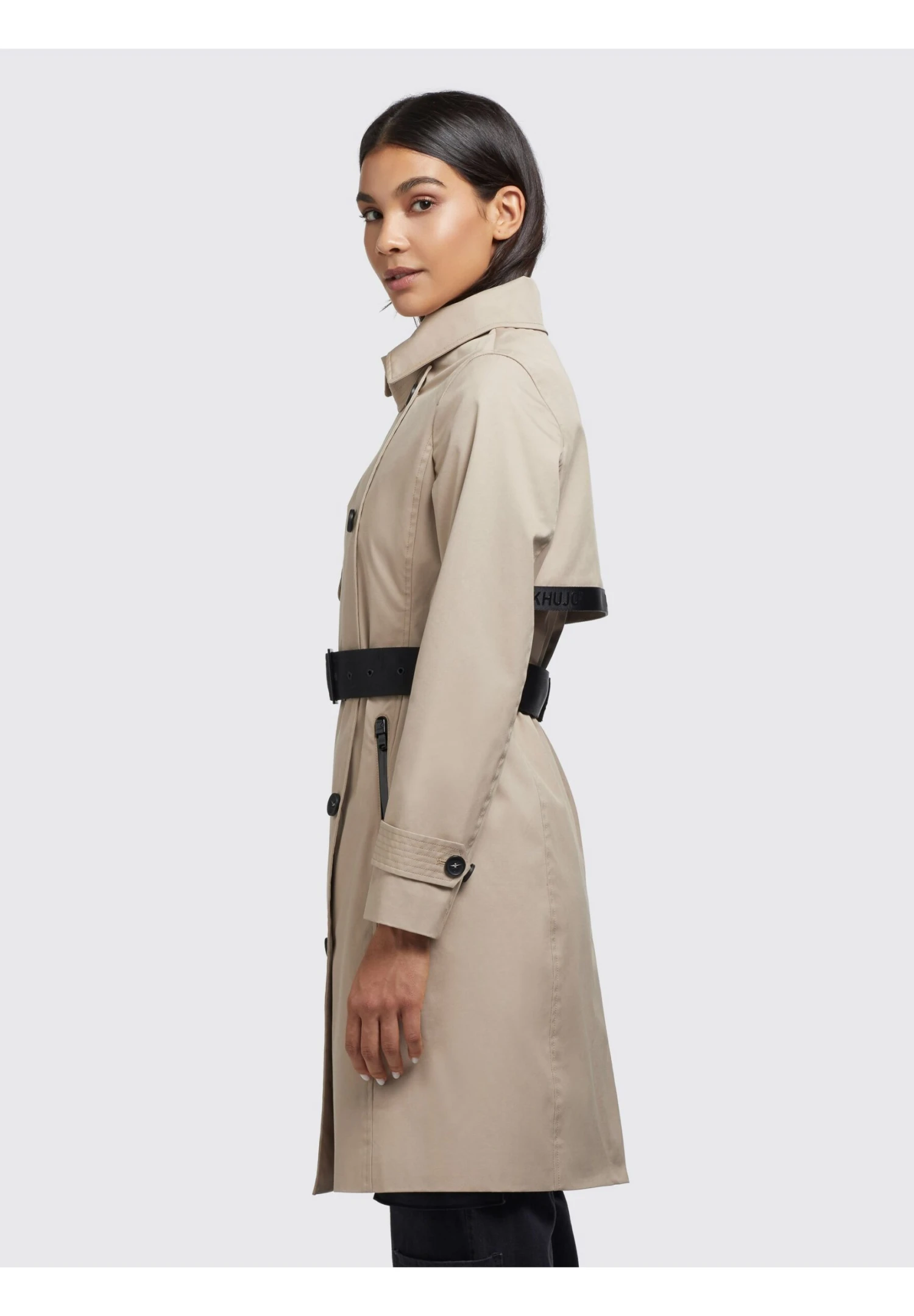 Khujo Trenchcoat - Beige 6 Khujo Trenchcoat - Beige - Afbeelding 4