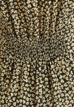 Khujo Borgia - Jumpsuit - Schwarz-Gelb Geblümt -Selecteer Dameswinkels 93a86bde606141debb3d91824275c77c