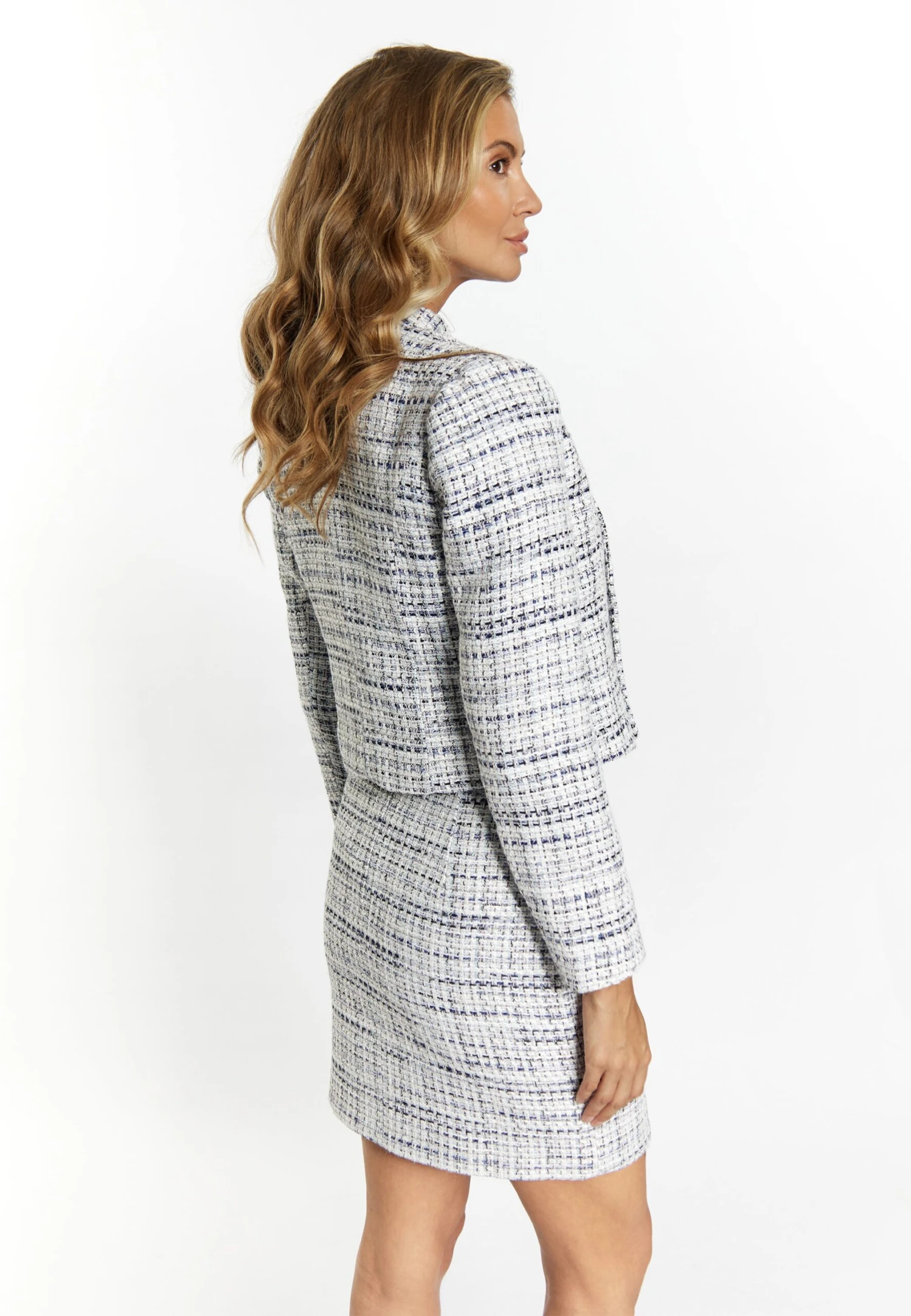 Faina Bouclé - Blazer - Blau Mehrfarbig 5 Faina Bouclé - Blazer - Blau Mehrfarbig - Afbeelding 3