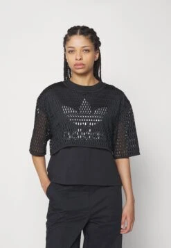 Adidas Originals Big Logo Tee 2 In 1 - T-Shirt Print - Black -Selecteer Dameswinkels b1cf243d97e9464f85d487a9077b352c