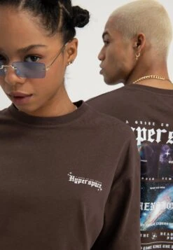 YOURTURN Unisex - T-Shirt Print - Brown -Selecteer Dameswinkels b270f5ee5256471e8d6136cf0f52e201