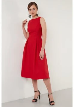 LELA Crew Neck Pleated Midi - Cocktailjurk - Red 9 LELA Crew Neck Pleated Midi - Cocktailjurk - Red -Selecteer Dameswinkels b713158cf688442d848dcd8d0c5ad3da