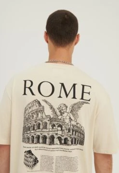 YOURTURN Rome Tee Unisex - T-Shirt Print - Mottled Light Brown -Selecteer Dameswinkels c774f4903f4a4a26b535e119279a3abe