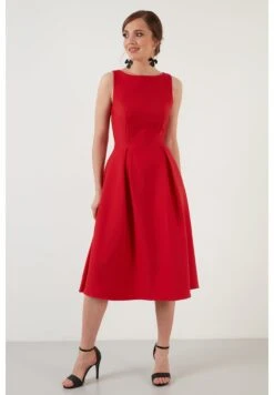 LELA Crew Neck Pleated Midi - Cocktailjurk - Red 8 LELA Crew Neck Pleated Midi - Cocktailjurk - Red -Selecteer Dameswinkels d0c1788baa494de6905ad142d2aec6f7