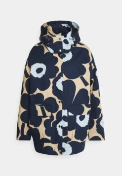 Marimekko Magna Unikko Coat - Parka - Dark Blue, Light Yellow -Selecteer Dameswinkels d4641205d6954a2a9115b413976eb86d
