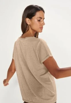 Mos Mosh Kay Tee - T-Shirt Basic - Gold -Selecteer Dameswinkels de9532f1c79845749d31cd33d95af152