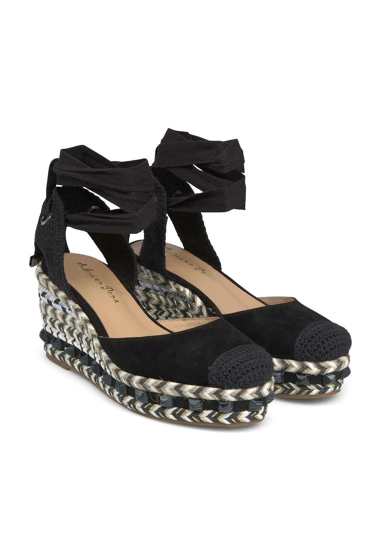 Alma En Pena Bardon - Veterpumps - Black 4 Alma En Pena Bardon - Veterpumps - Black - Afbeelding 2