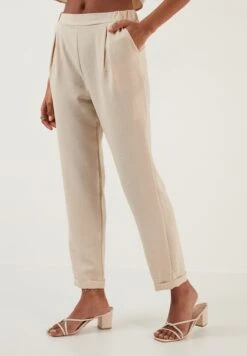 LELA Slim Fit - Broek - Stone -Selecteer Dameswinkels ef05998f614d4ccea081ae2df5bf9eb5