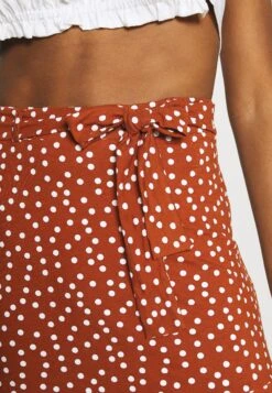 Even&Odd Mini Skirt With Volant - A-Lijn Rok - Brown/White -Selecteer Dameswinkels fc0ba9c0fdf045d2bcc21aaeb0b2a1bb