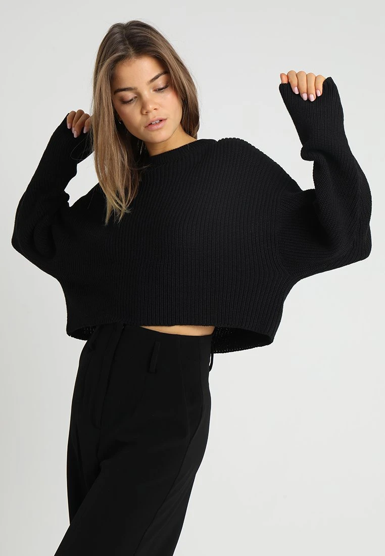 Even&Odd Cropped Jumper - Trui - Black 3 Even&Odd Cropped Jumper - Trui - Black